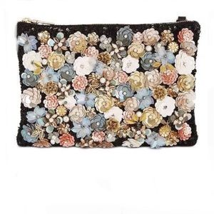 Steve Madden Aloha Small Pouch with Floral Appliqué